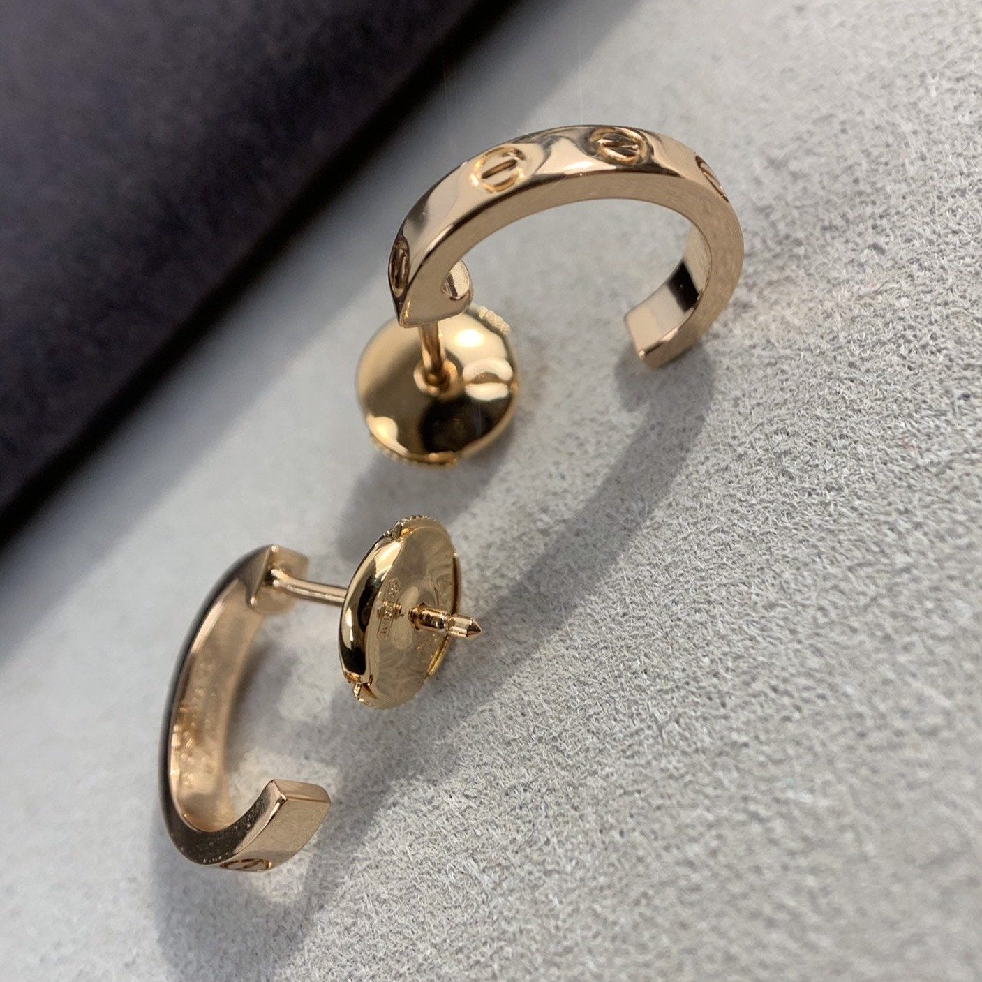 [BloomBling]LOVE EARRINGS 2.65MM PINK GOLD