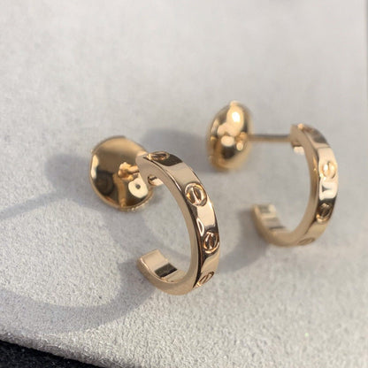 [BloomBling]LOVE EARRINGS 2.65MM PINK GOLD