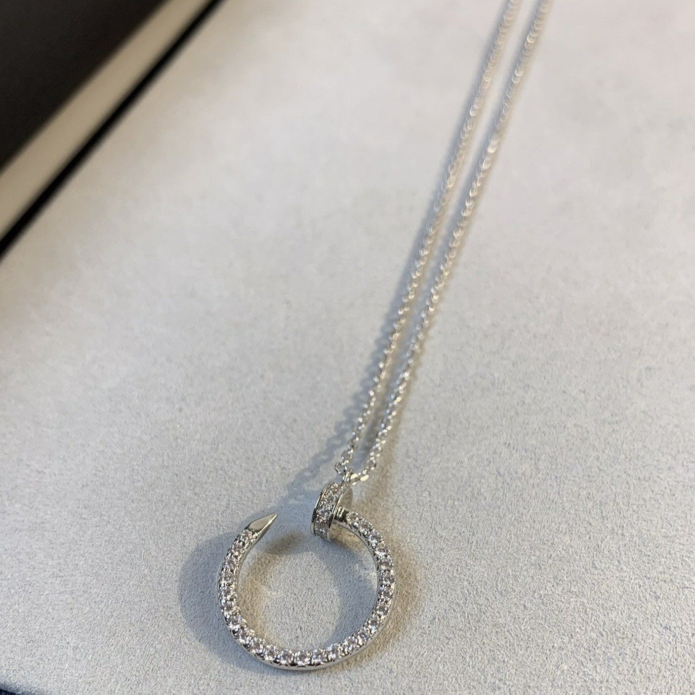 [BloomBling]JUSTE NECKLACE SILVER DIAMONDS