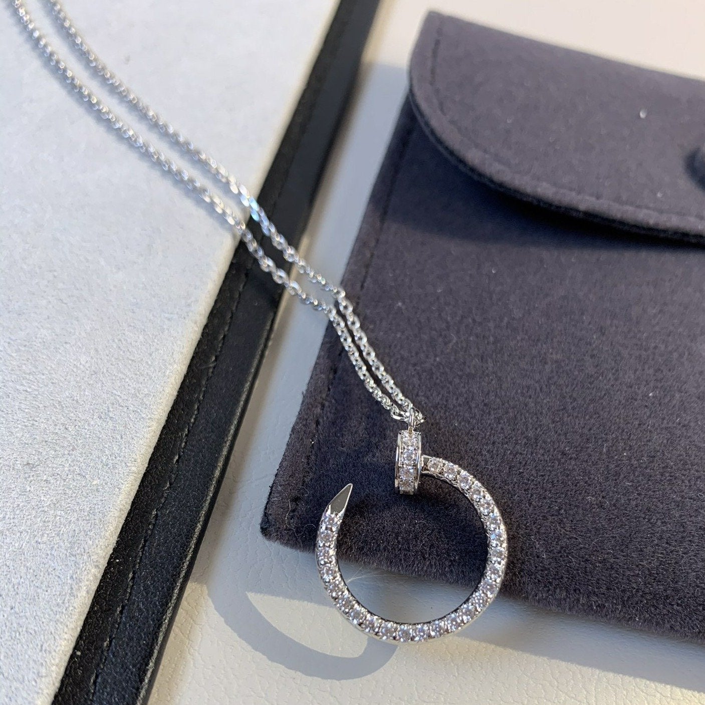 [BloomBling]JUSTE NECKLACE SILVER DIAMONDS