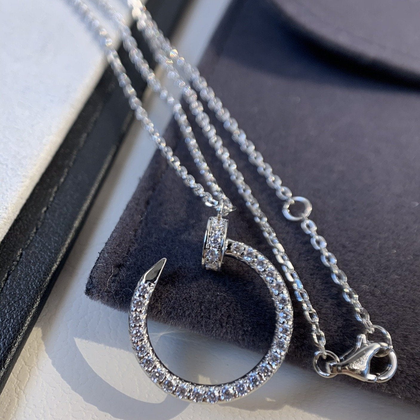 [BloomBling]JUSTE NECKLACE SILVER DIAMONDS