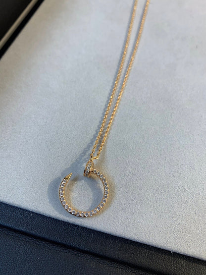 [BloomBling]JUSTE NECKLACE PINK GOLD DIAMONDS