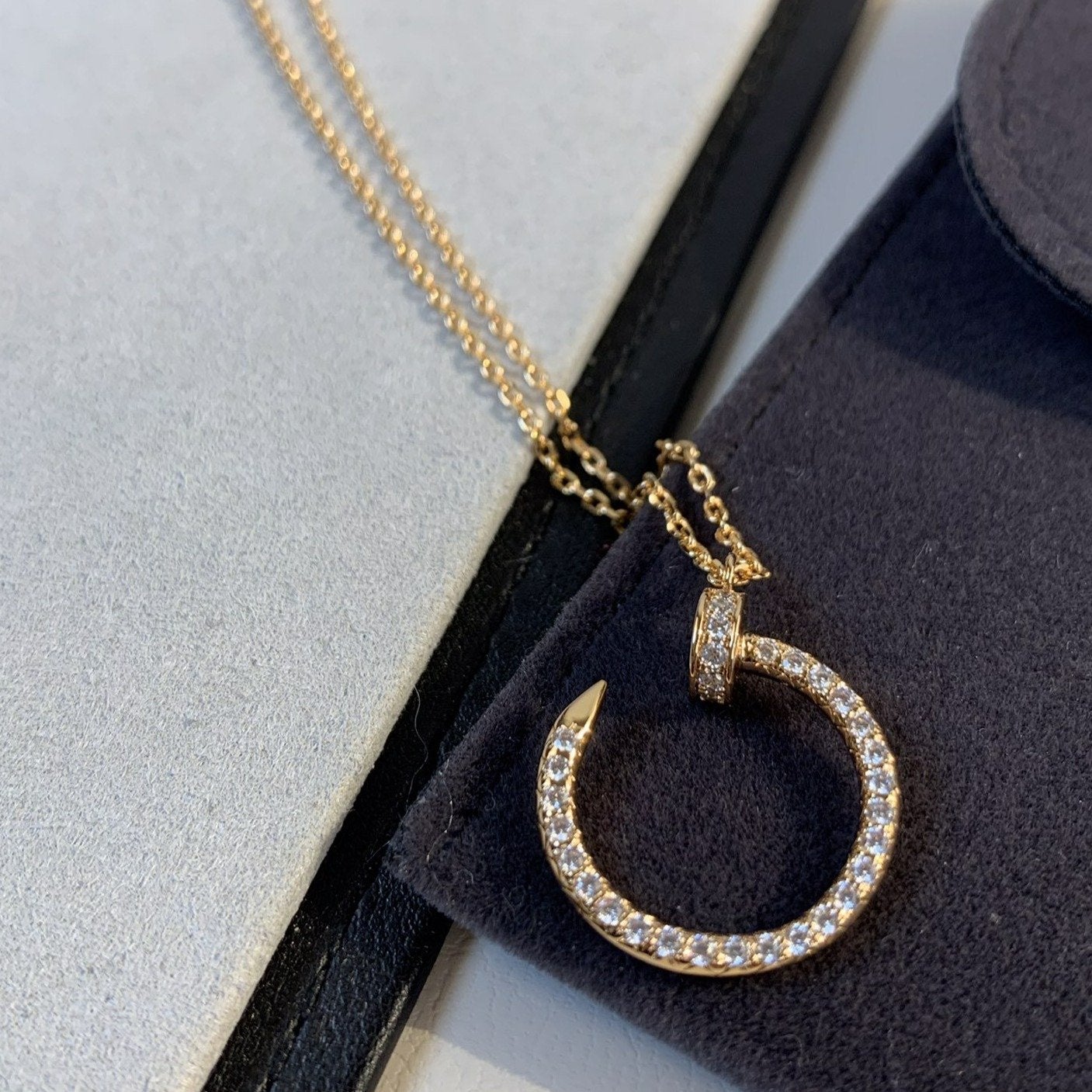[BloomBling]JUSTE NECKLACE PINK GOLD DIAMONDS