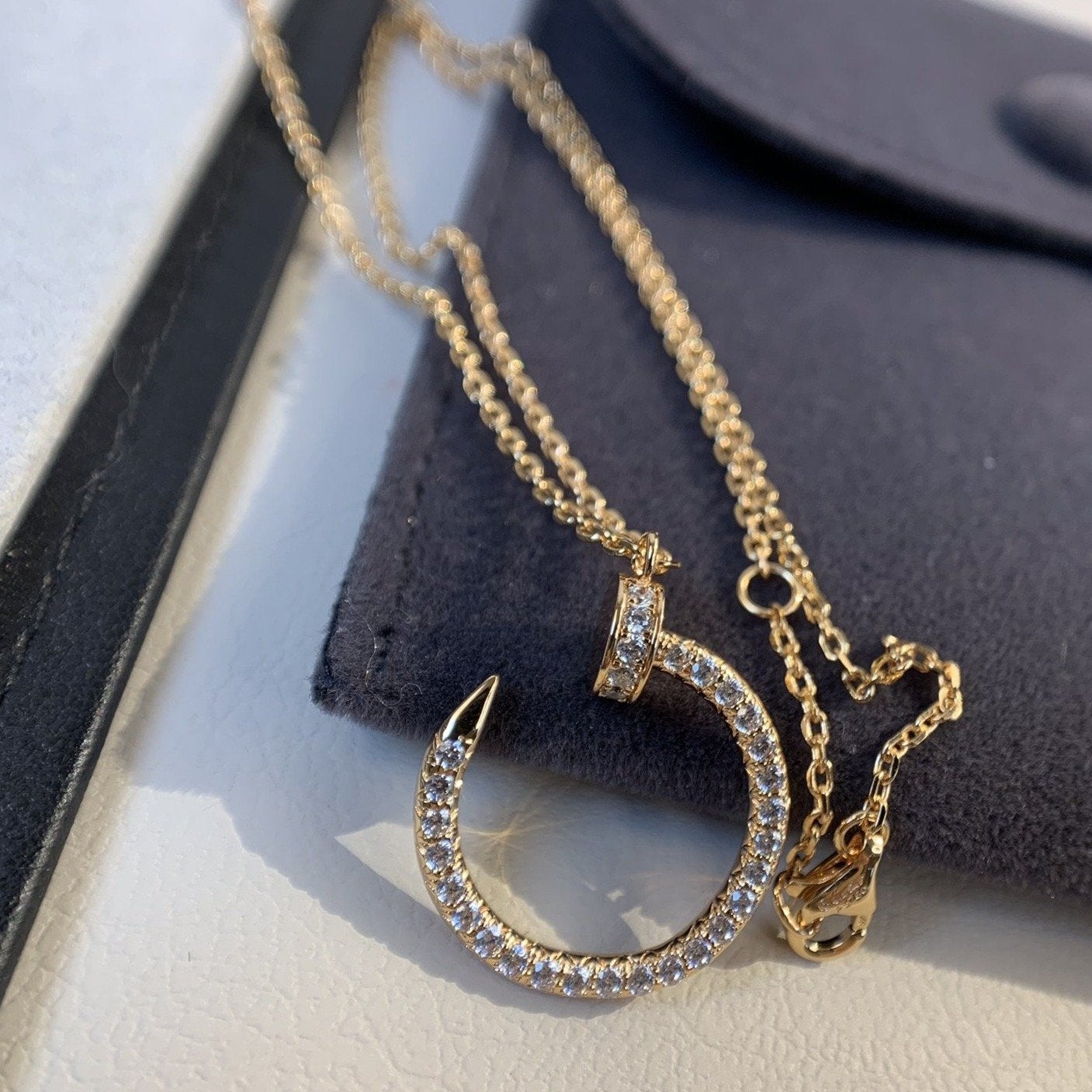 [BloomBling]JUSTE NECKLACE PINK GOLD DIAMONDS