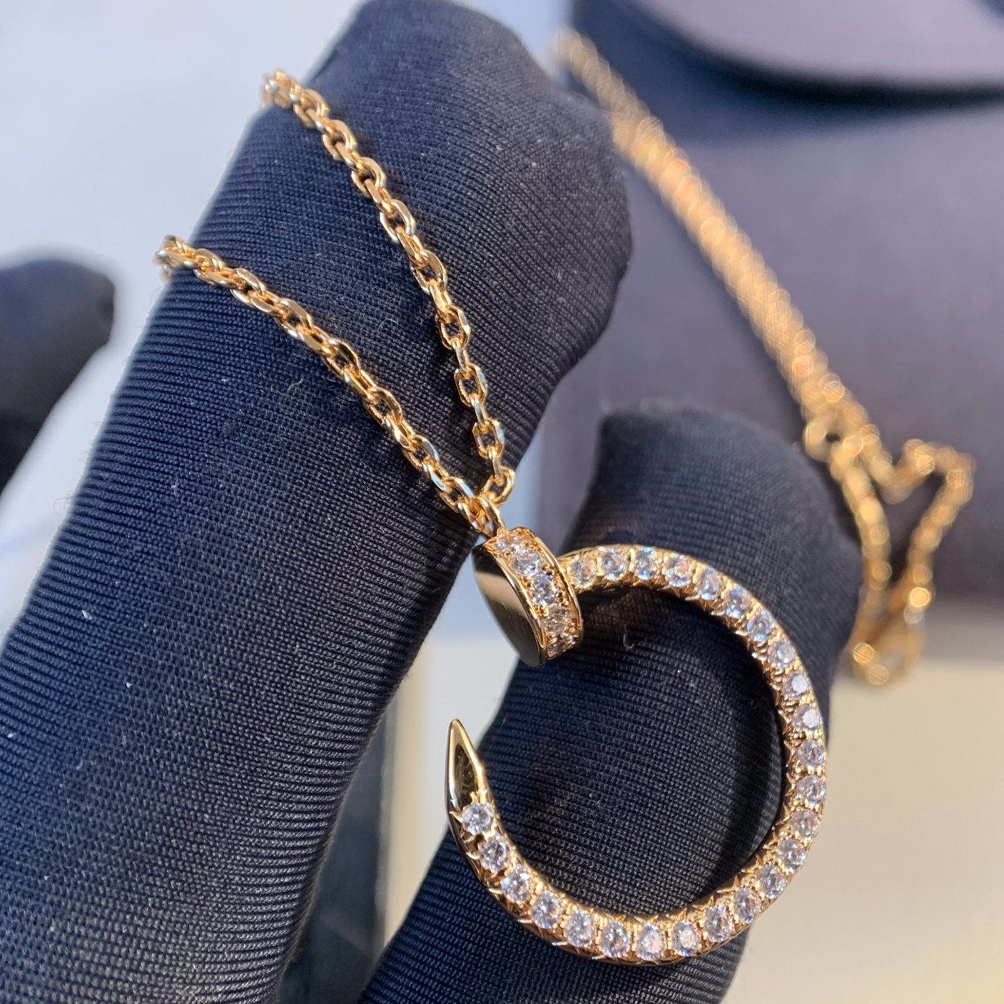 [BloomBling]JUSTE NECKLACE PINK GOLD DIAMONDS