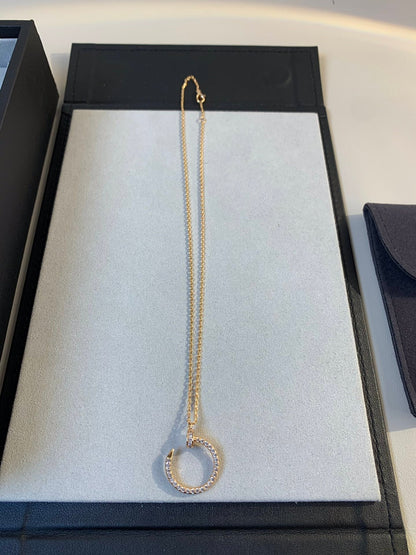 [BloomBling]JUSTE NECKLACE PINK GOLD DIAMONDS