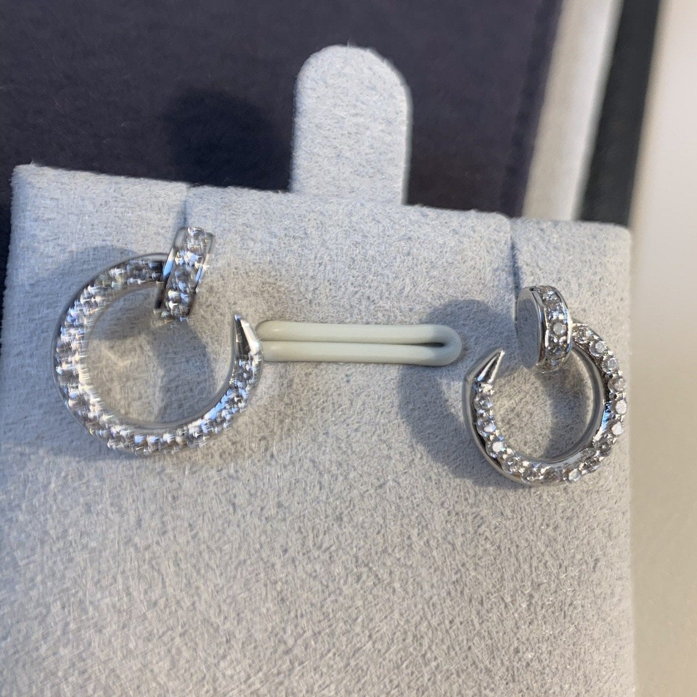 [BloomBling]JUSTE EARRINGS SILVER DIAMONDS
