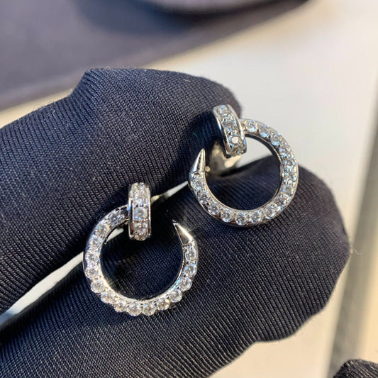 [BloomBling]JUSTE EARRINGS SILVER DIAMONDS
