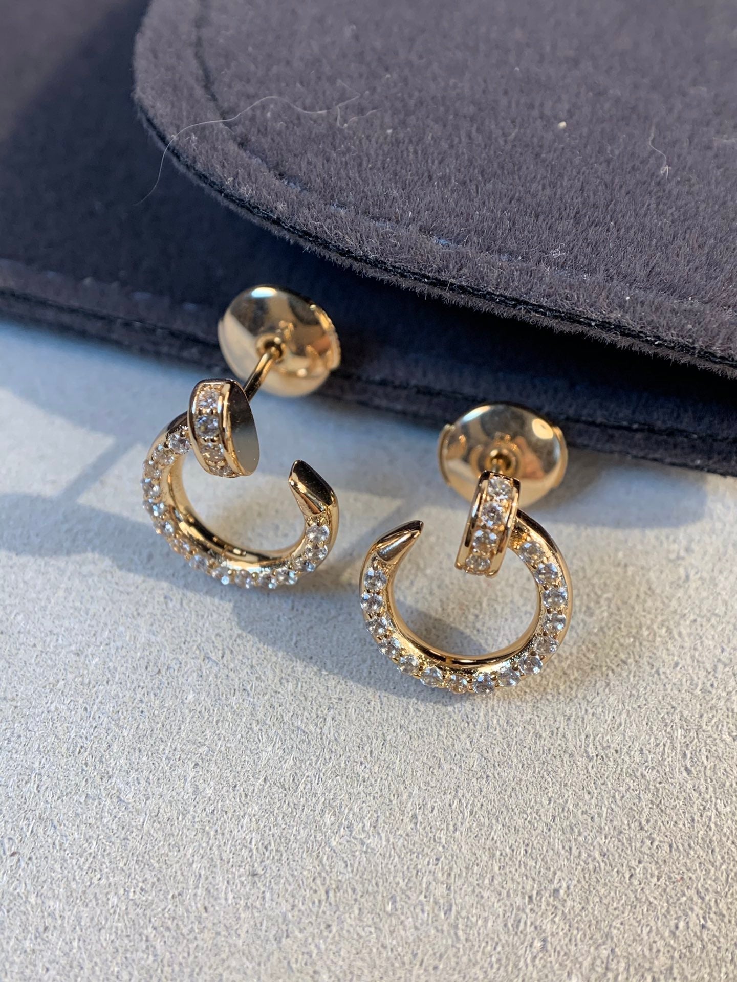 [BloomBling]JUSTE EARRINGS GOLD DIAMONDS