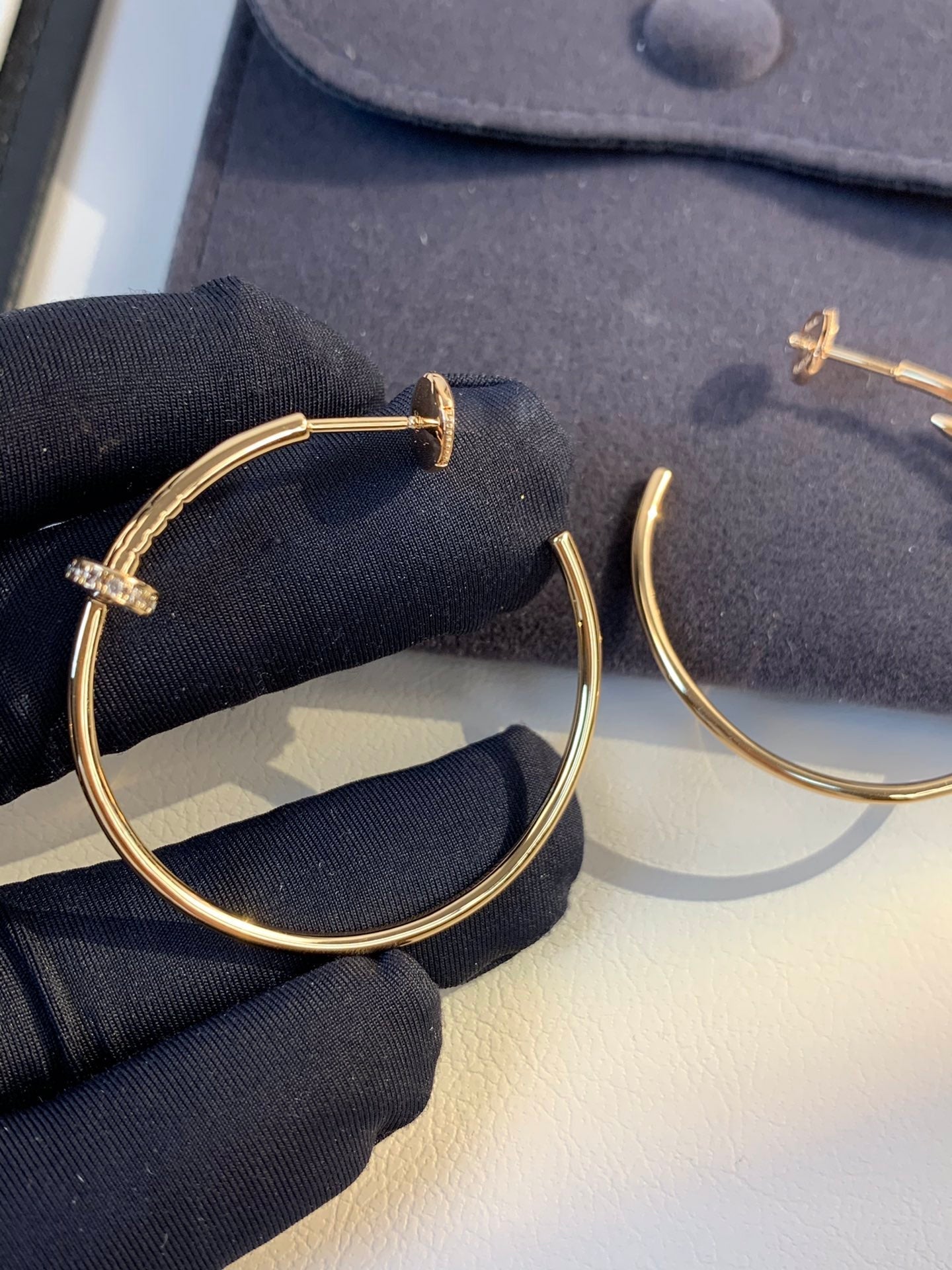 [BloomBling]JUSTE EARRINGS GOLD DIAMONDS 1.8MM