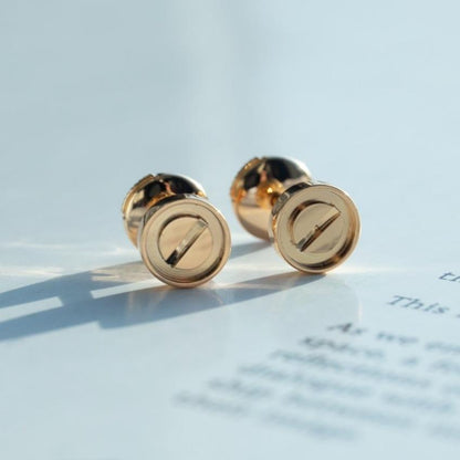 [BloomBling]LOVE EARRINGS PINK GOLD 10MM