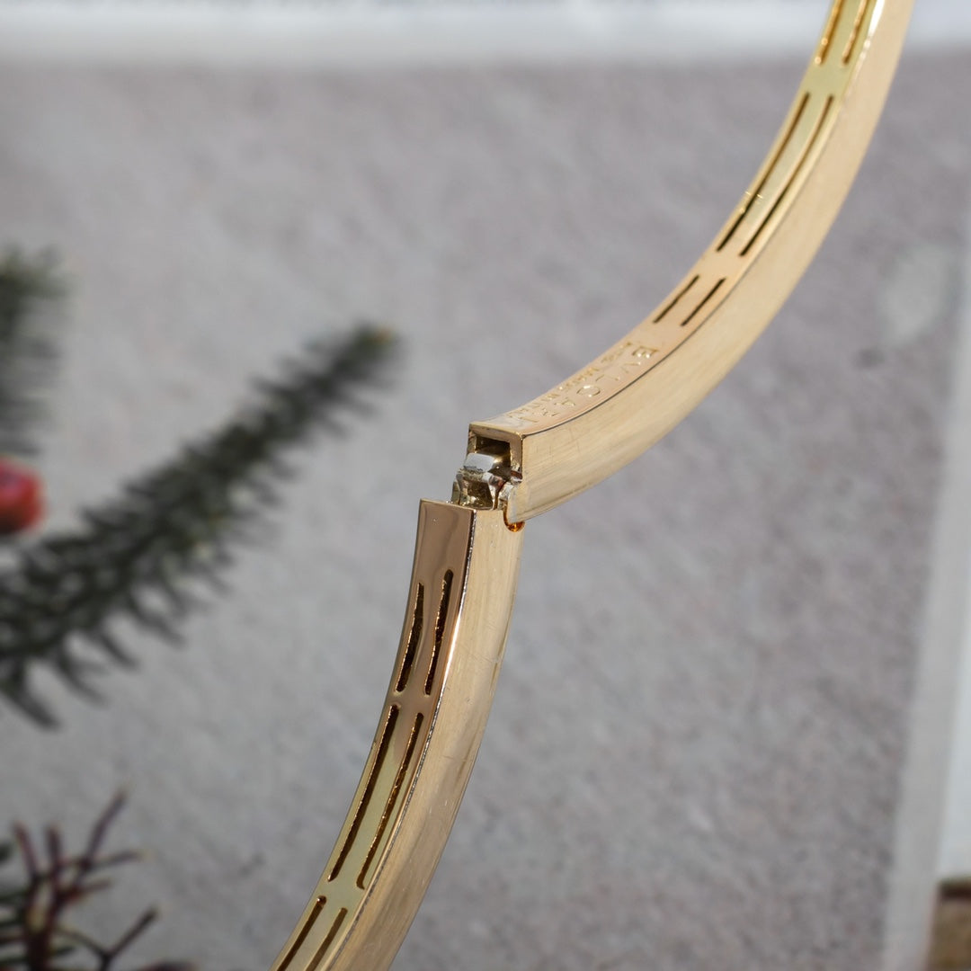 [BloomBling]SERPENTI BRACELET PINK GOLD DIAMOND DOUBLE SNAKE