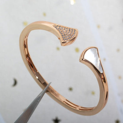 [BloomBling]DREAM BRACELET OPEN PINK GOLD MOP DIAMOND