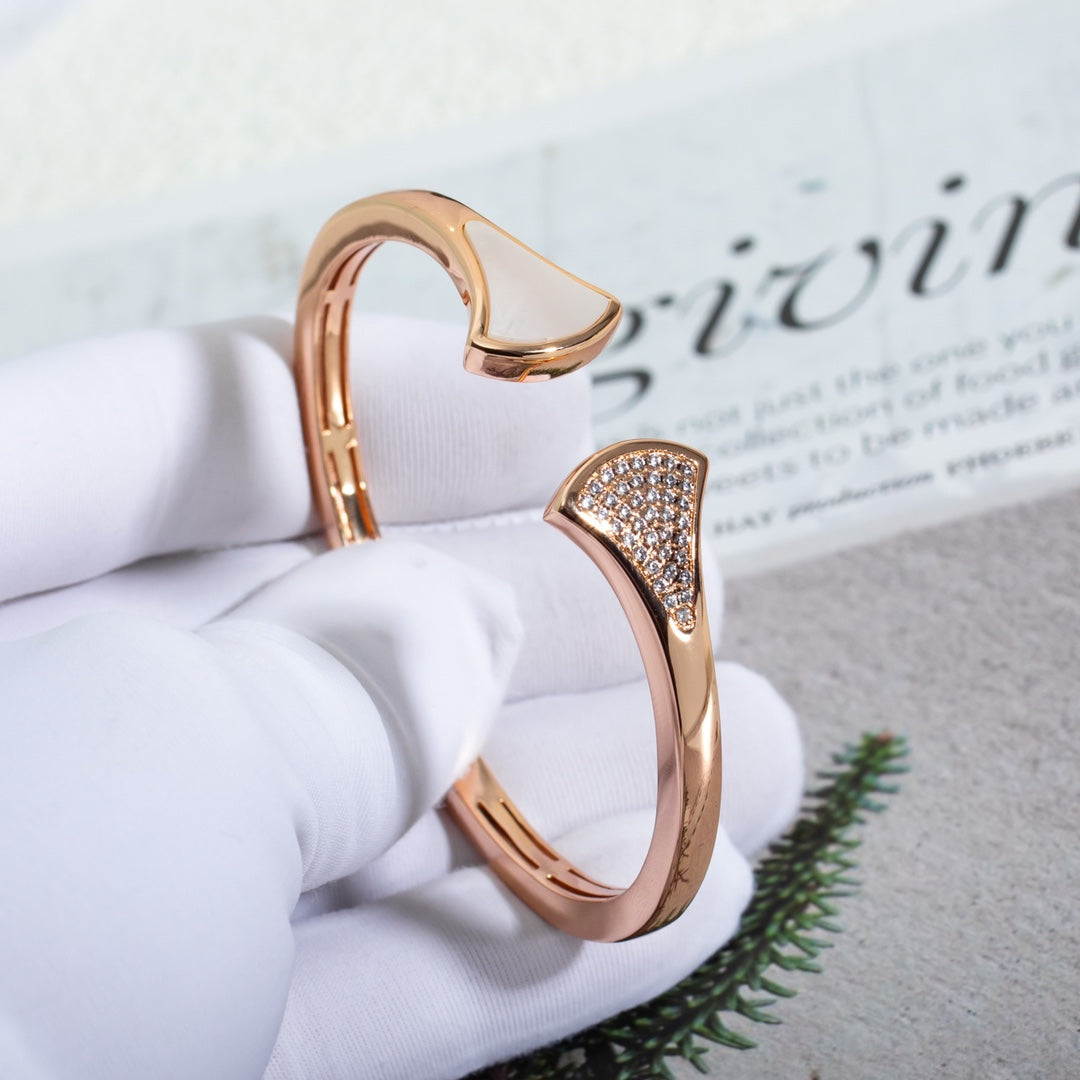 [BloomBling]DREAM BRACELET OPEN PINK GOLD MOP DIAMOND