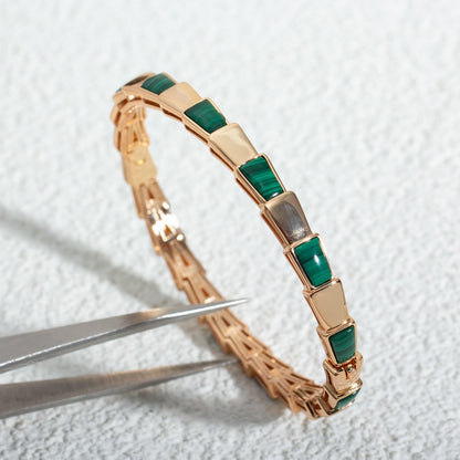 [BloomBling]SERPENTI BRACELET PINK GOLD MALACHITE