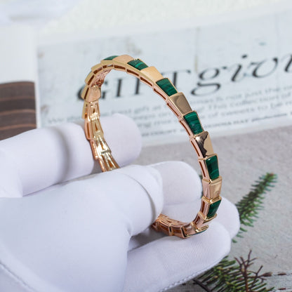 [BloomBling]SERPENTI BRACELET PINK GOLD MALACHITE