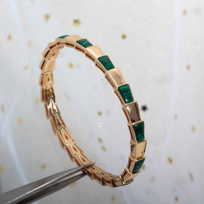 [BloomBling]SERPENTI BRACELET PINK GOLD MALACHITE