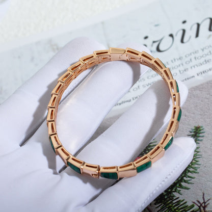 [BloomBling]SERPENTI BRACELET PINK GOLD MALACHITE