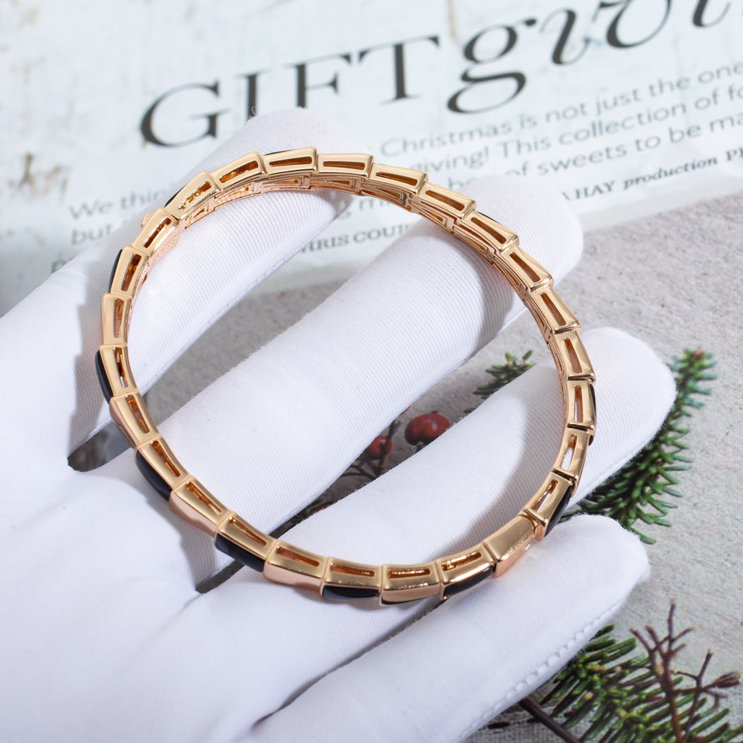 [BloomBling]SERPENTI BRACELET PINK GOLD ONYX