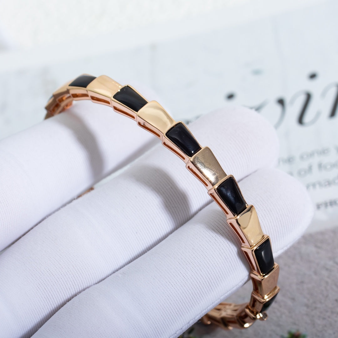 [BloomBling]SERPENTI BRACELET PINK GOLD ONYX