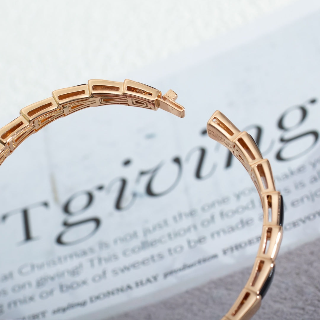 [BloomBling]SERPENTI BRACELET PINK GOLD ONYX