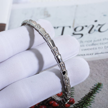 [BloomBling]SERPENTI BRACELET SILVER DIAMOND