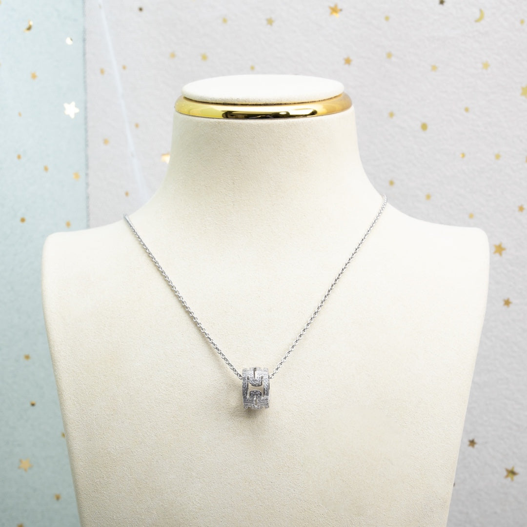 [BloomBling]PARENTESI NECKLACE SILVER DIAMOND