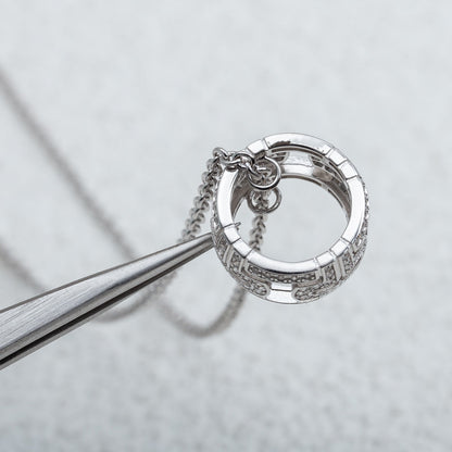 [BloomBling]PARENTESI NECKLACE SILVER DIAMOND
