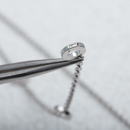 [BloomBling]PARENTESI NECKLACE SILVER DIAMOND