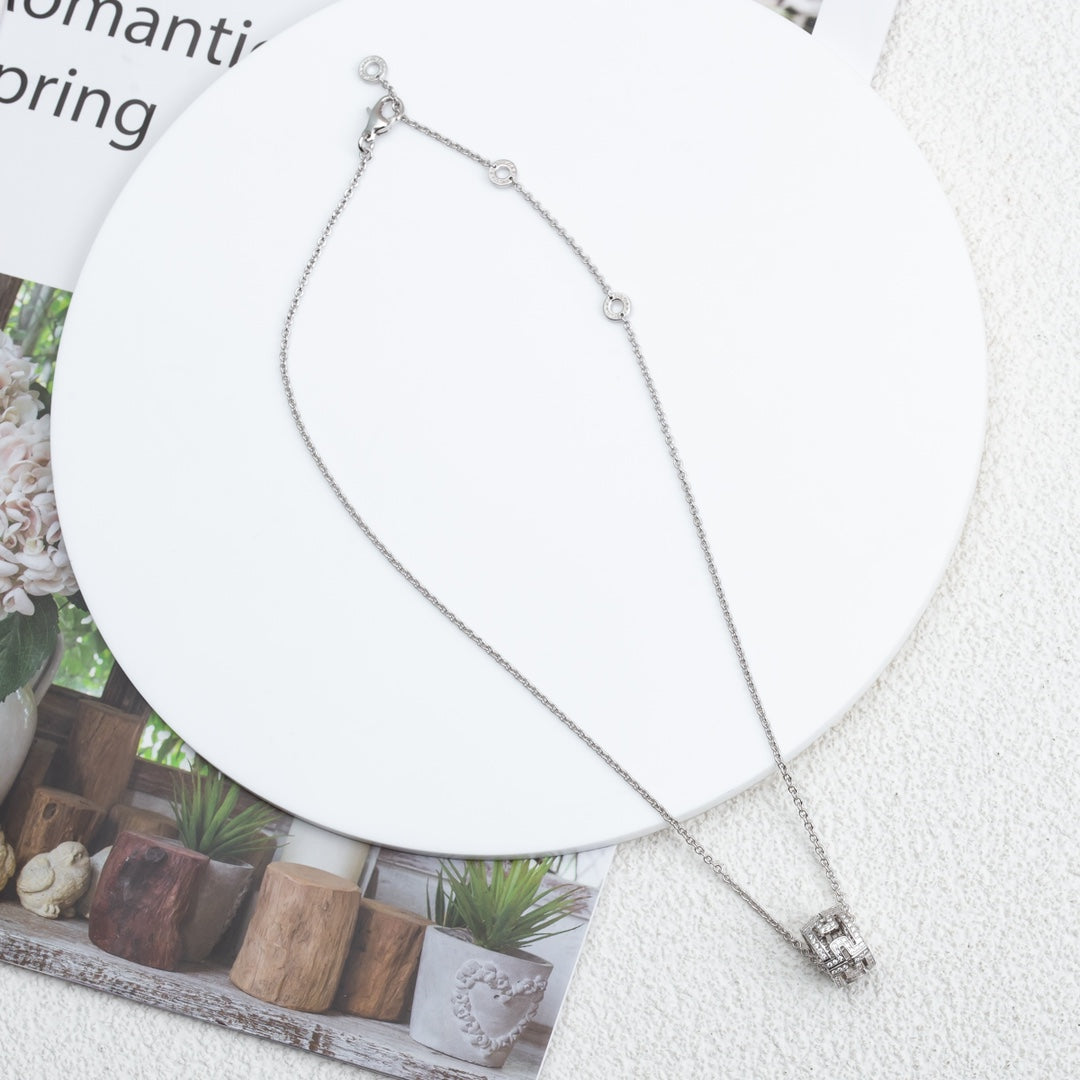 [BloomBling]PARENTESI NECKLACE SILVER DIAMOND