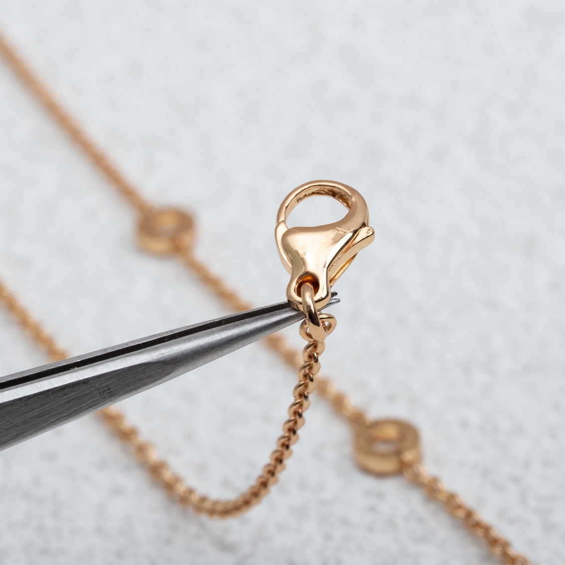 [BloomBling]PARENTESI NECKLACE PINK GOLD DIAMOND