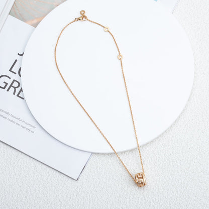 [BloomBling]PARENTESI NECKLACE PINK GOLD DIAMOND
