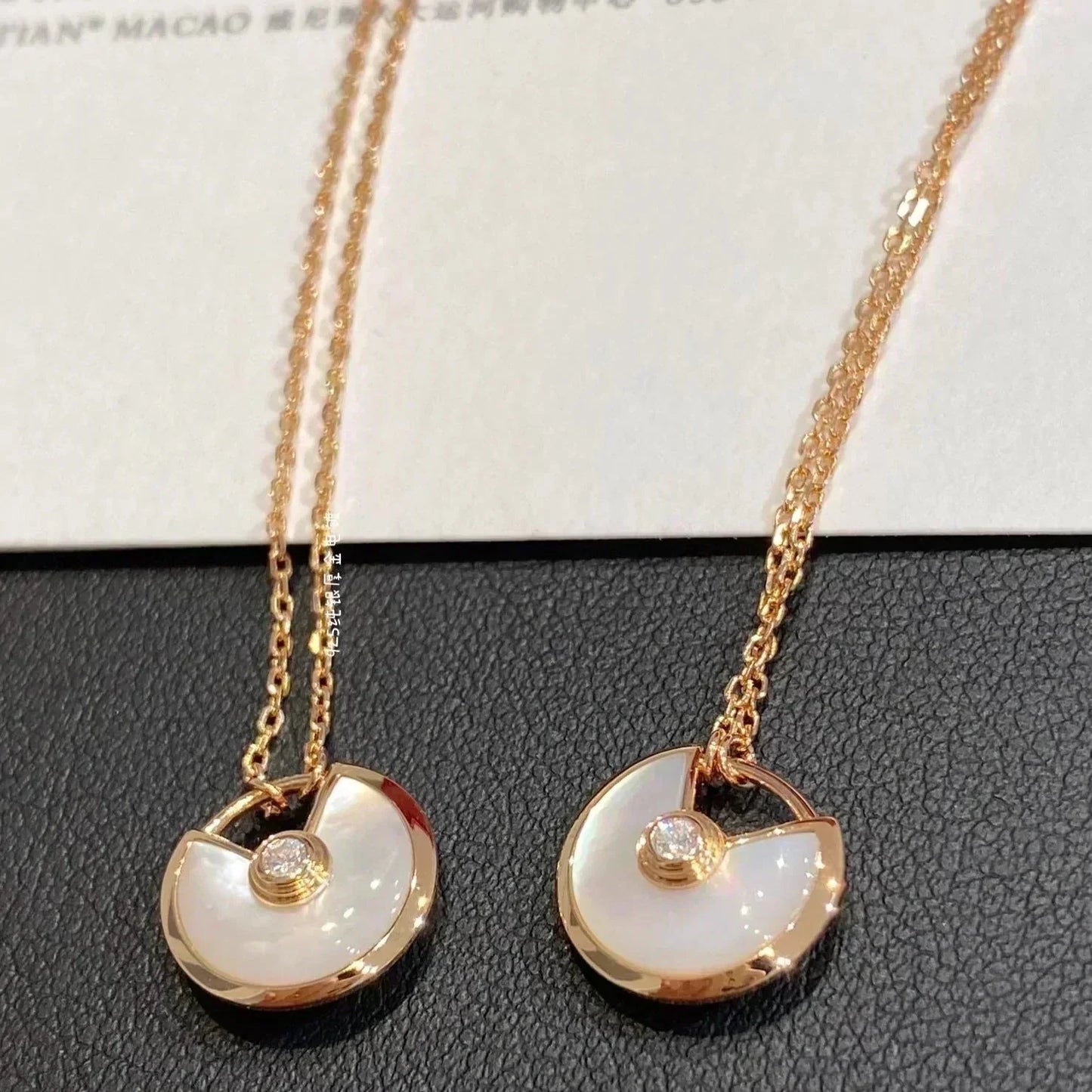 [BloomBling]AMULETTE ROSE GOLD MOP NECKLACE