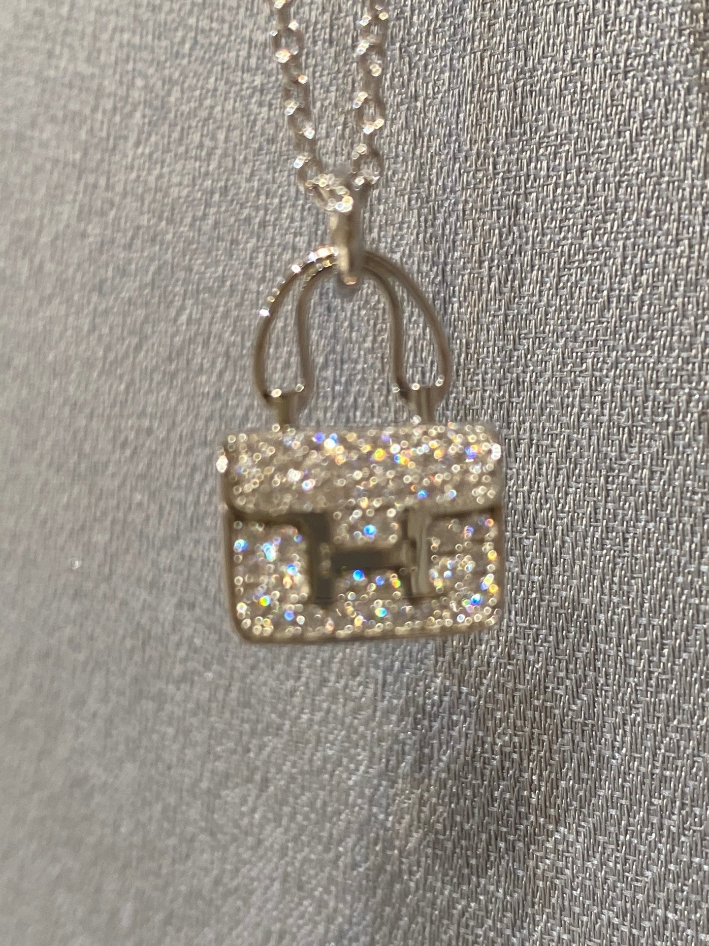 [BloomBling]CONSTANCE PEDANT DIAMOND NECKLACE