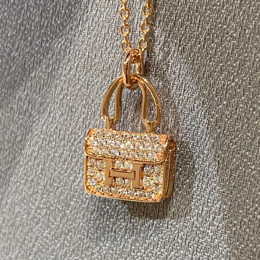 [BloomBling]CONSTANCE PEDANT DIAMOND NECKLACE