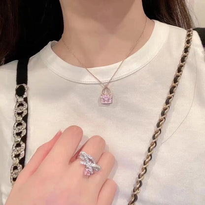 [BloomBling]CONSTANCE PEDANT PURPLE DIAMOND NECKLACE