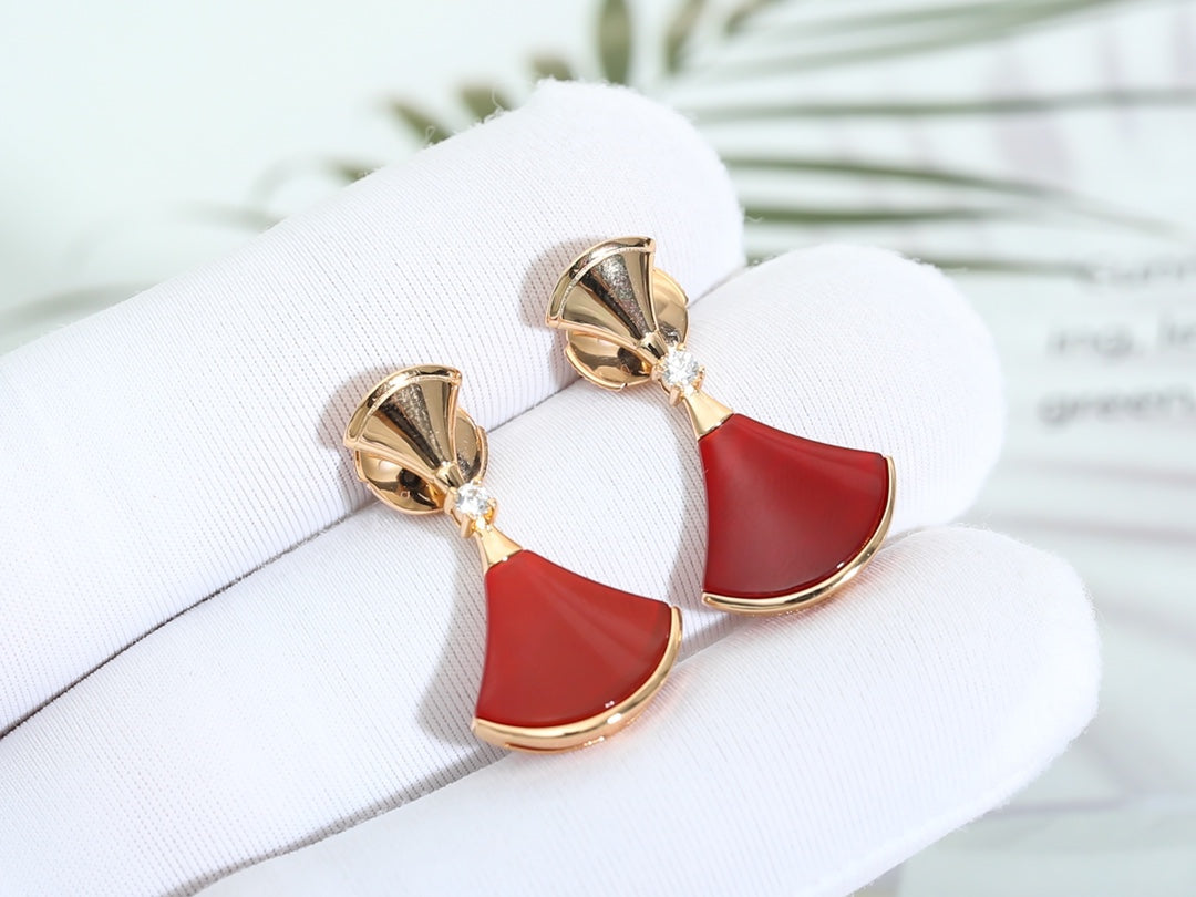 [BloomBling]DREAM Carnelian PINK GOLD EARRINGS