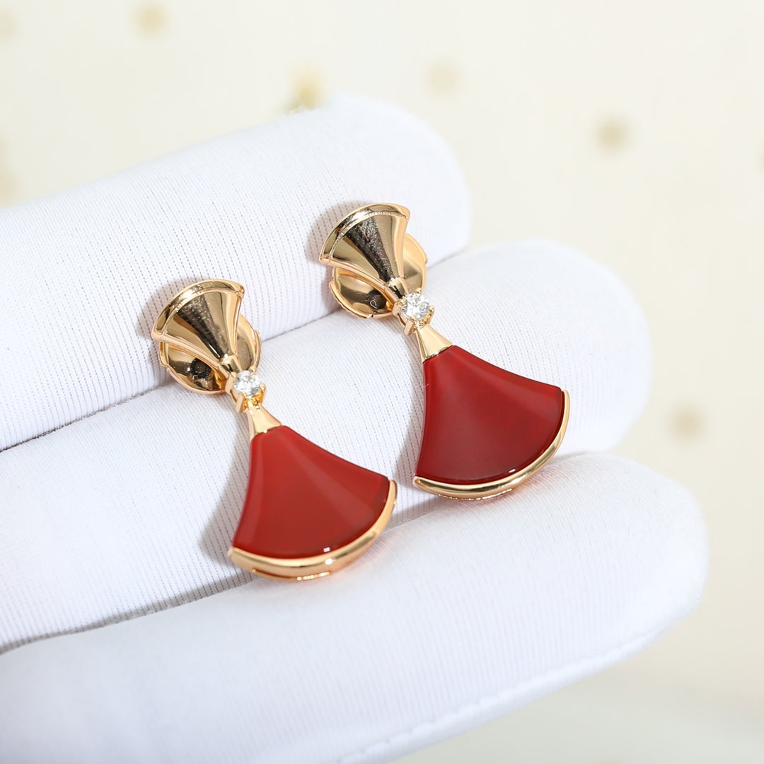 [BloomBling]DREAM Carnelian PINK GOLD EARRINGS