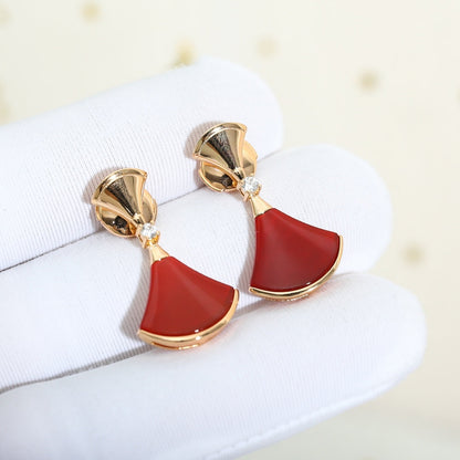 [BloomBling]DREAM Carnelian PINK GOLD EARRINGS