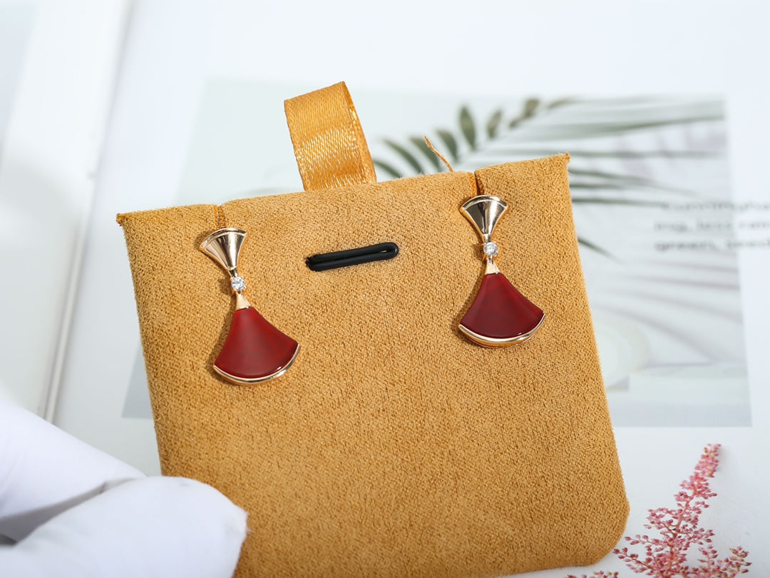 [BloomBling]DREAM Carnelian PINK GOLD EARRINGS