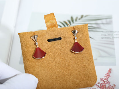 [BloomBling]DREAM Carnelian PINK GOLD EARRINGS