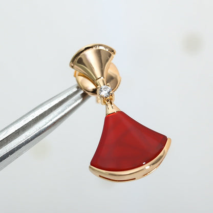 [BloomBling]DREAM Carnelian PINK GOLD EARRINGS