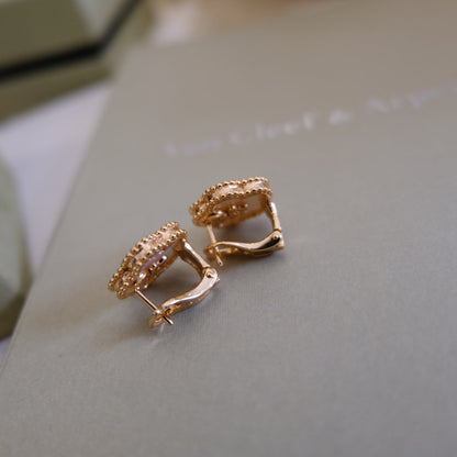 [BloomBling]LUCKY PINK GOLD WHITE MOP EARRINGS