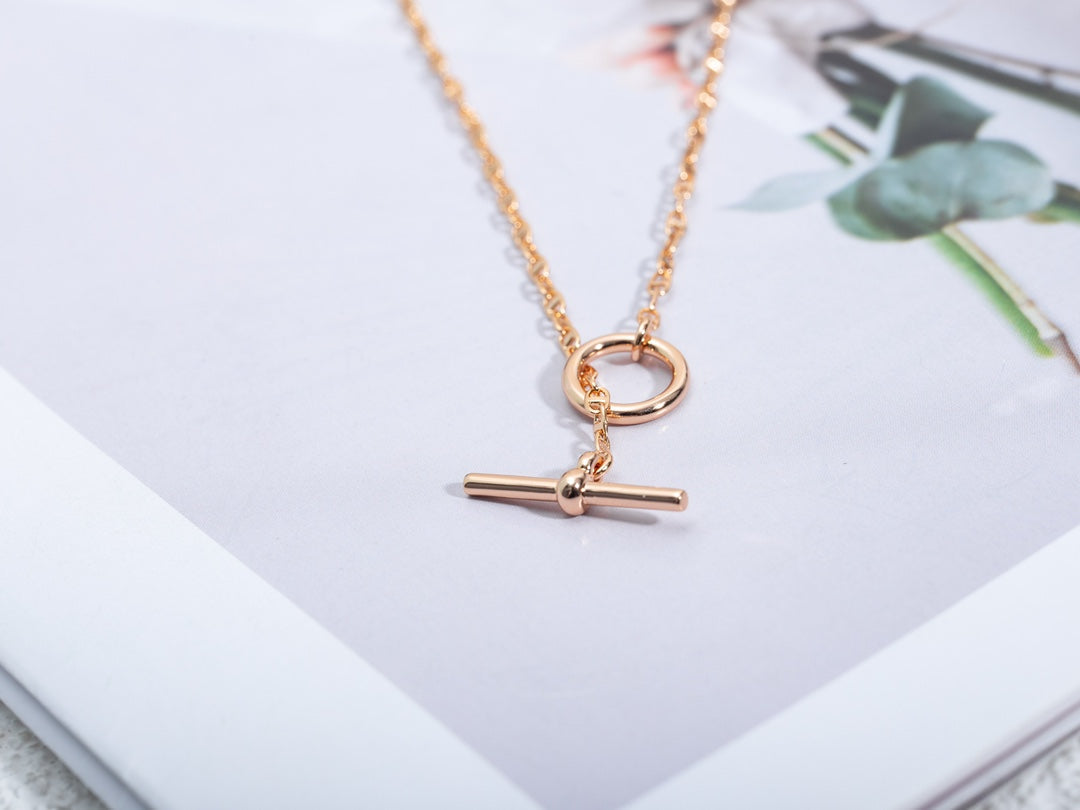 [BloomBling]ECHAPPEE NECKLACE PINK GOLD