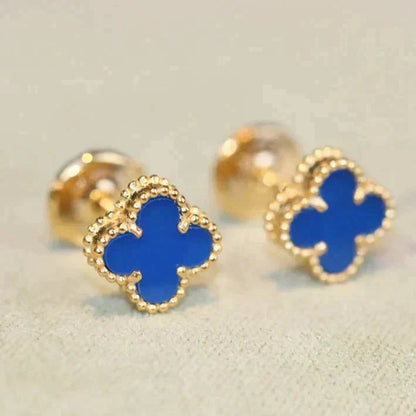 [BloomBling]CLOVER MINI 9.5MM TURQUOISE EARRINGS
