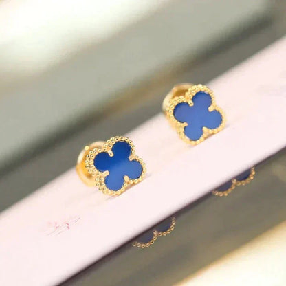 [BloomBling]CLOVER MINI 9.5MM TURQUOISE EARRINGS