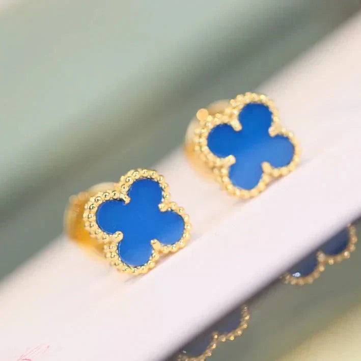 [BloomBling]CLOVER MINI 9.5MM TURQUOISE EARRINGS