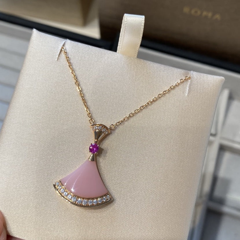 [BloomBling]DREAM NECKLACE PINK OPAL