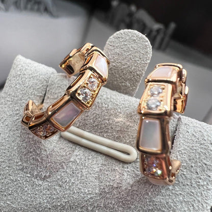 [BloomBling]SERPENTI MOP PINK GOLD EARRINGS