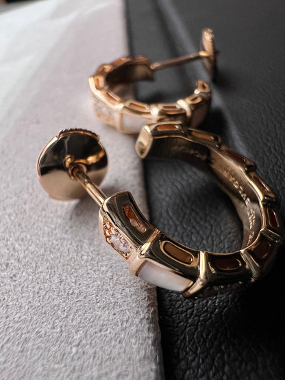 [BloomBling]SERPENTI MOP PINK GOLD EARRINGS